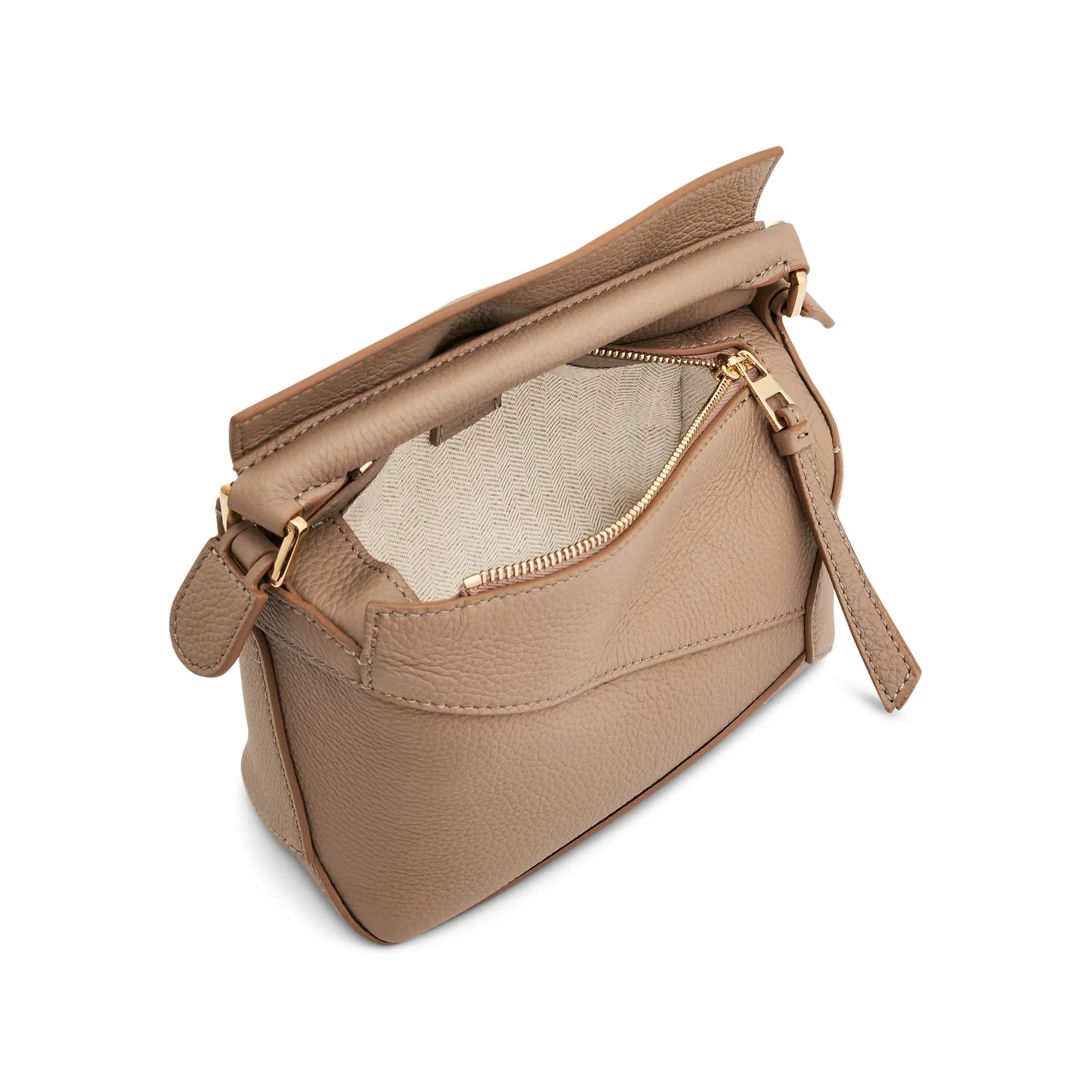 Mini Puzzle Edge Bag in Soft Grained Calf in Sand