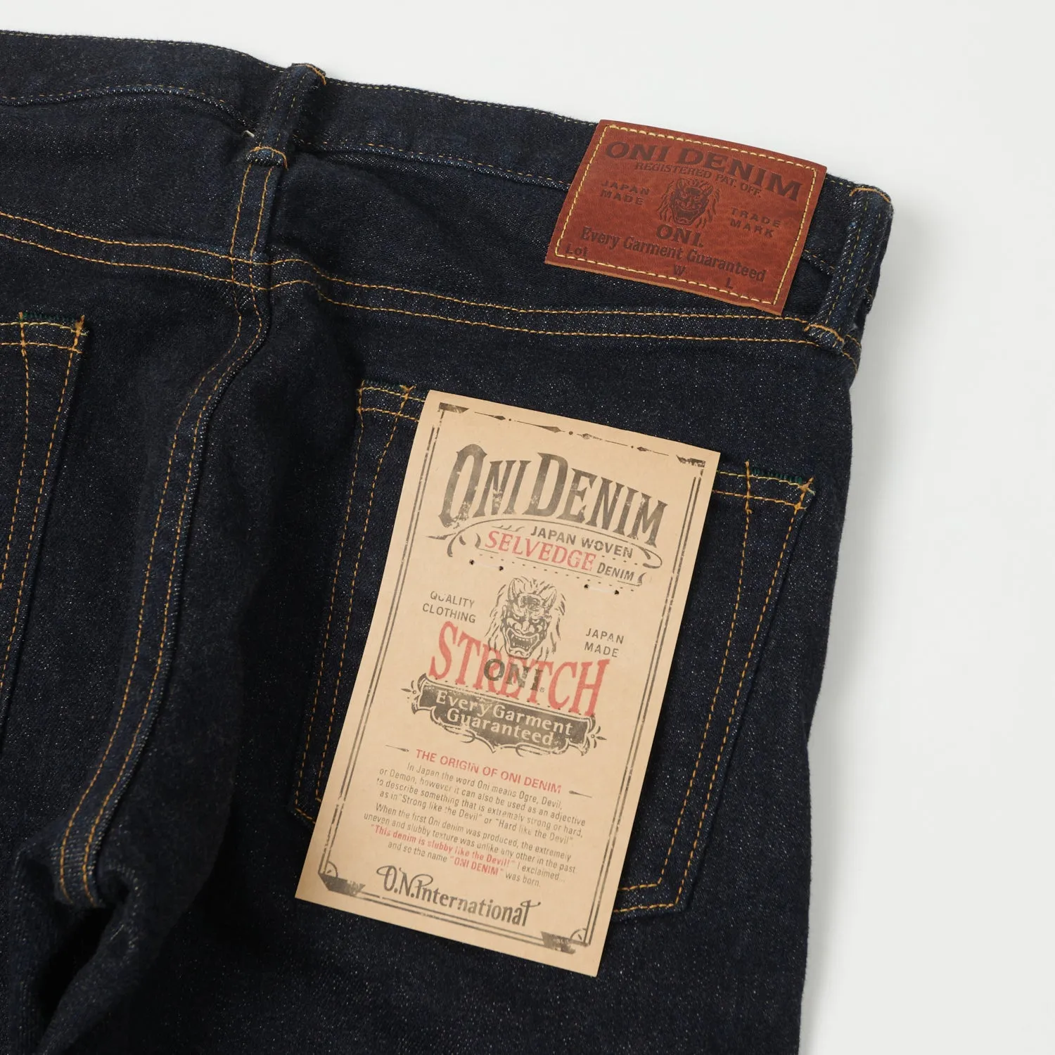 ONI 122S-BE 15oz Slim Tapered Stretch Jean - One Wash