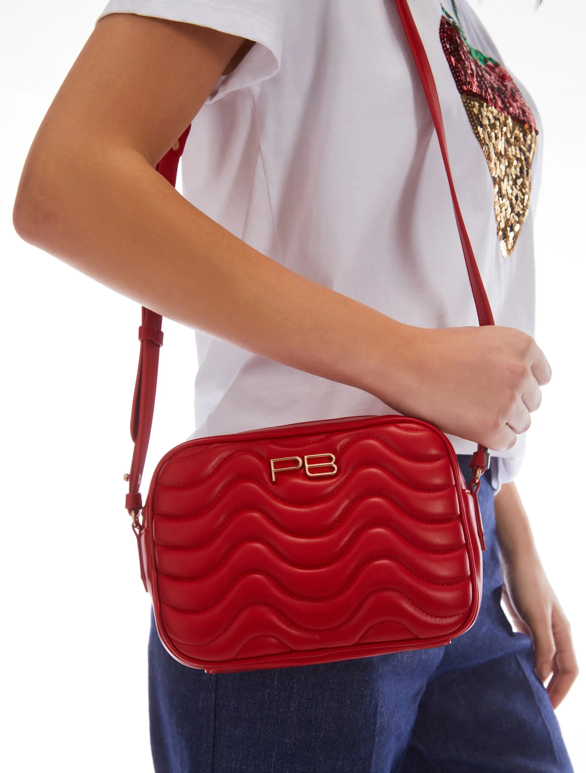 PennyBlack Quilted Camera Bag | Red