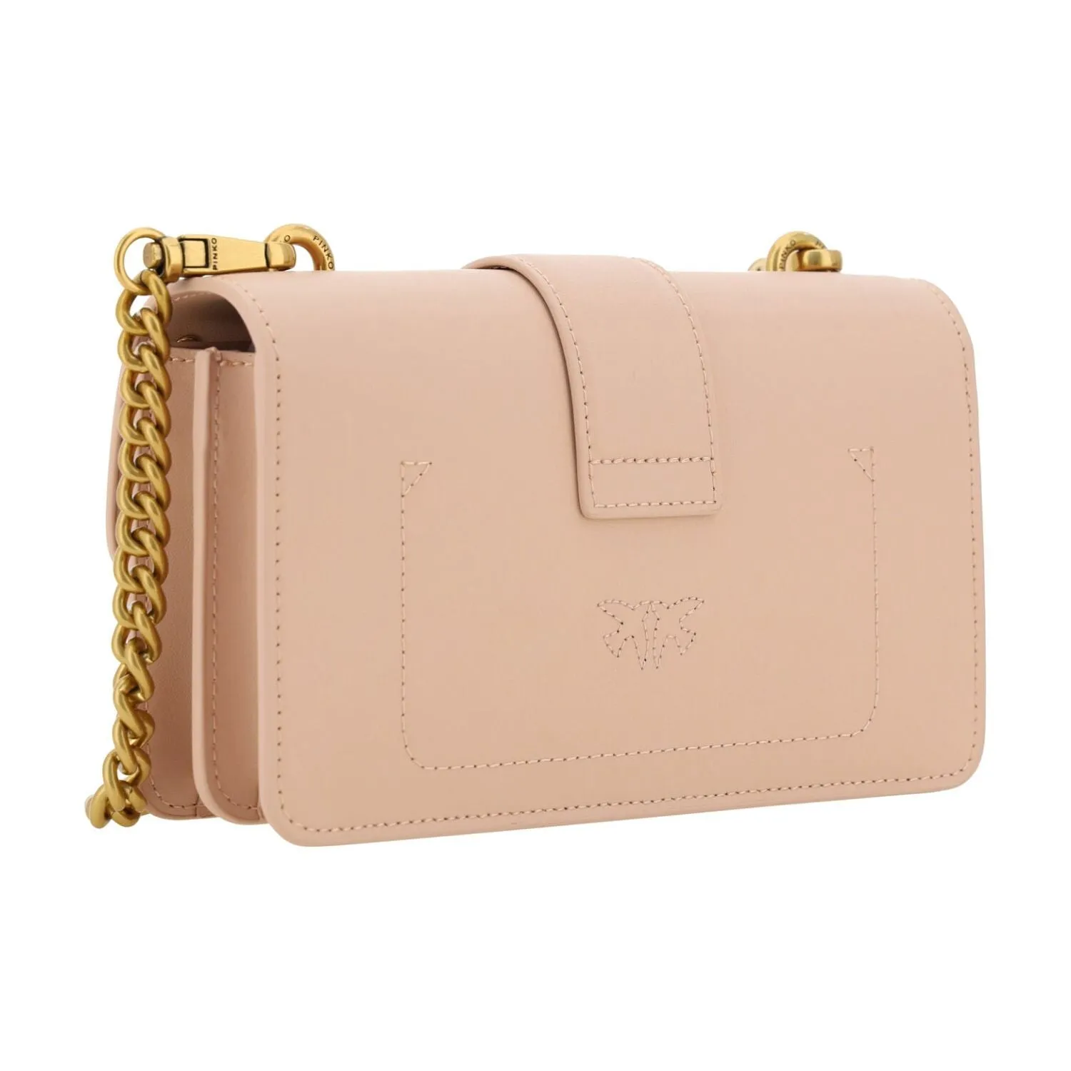 PINKO Chic Pink Cipria Mini Love Shoulder Bag