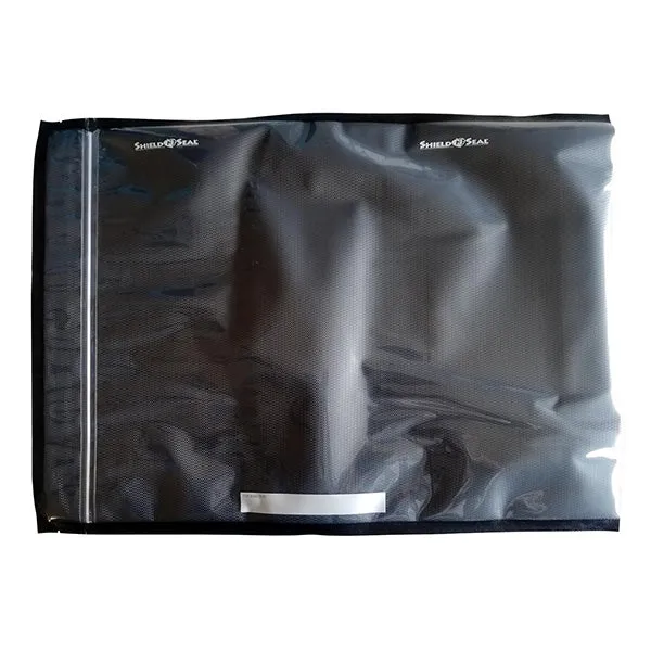 Shield N Seal® Vacuum Seal Bags, 15"x20", Zipper, Black/Clear (50 Bags)