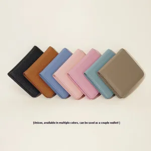 Simple Women's Two-fold Ultra-thin Practical Couple Wallet