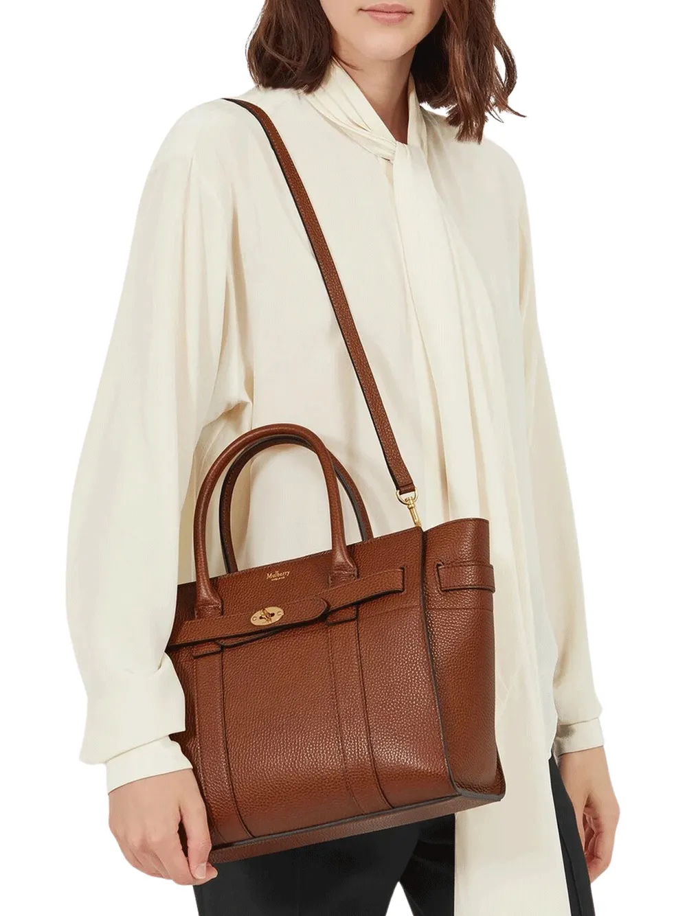 Small Zipped Bayswater Small Classic Grain (Oak)