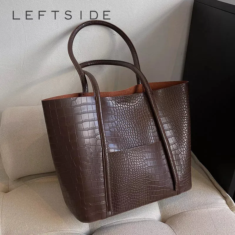 Snakeskin Large Leather Shoulder