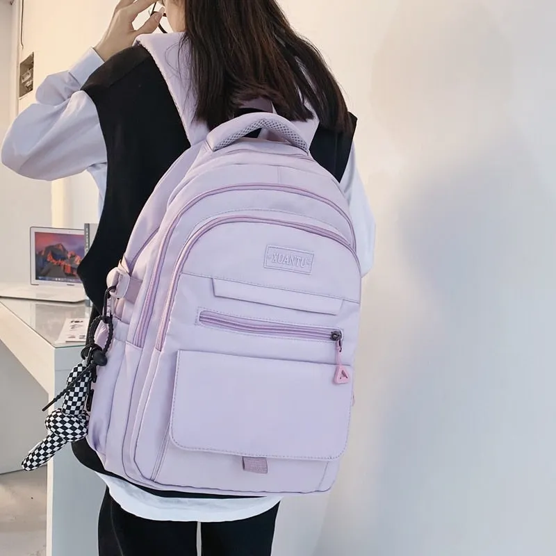 Sohiwoo Trendy Nylon School Backpack