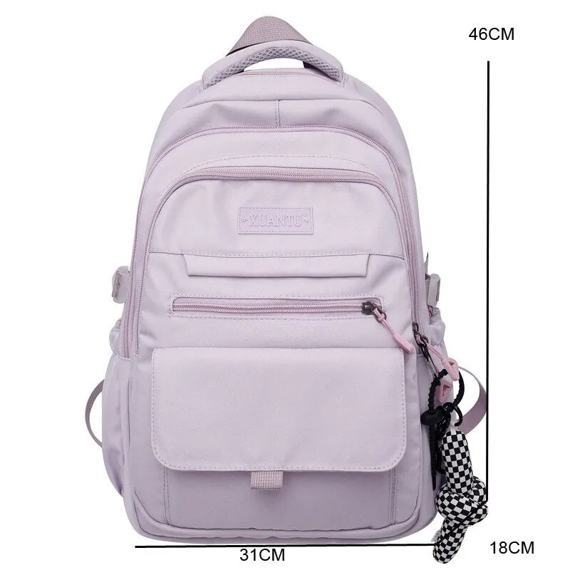 Sohiwoo Trendy Nylon School Backpack