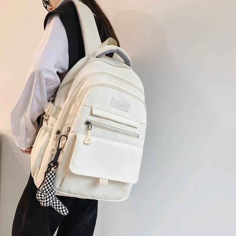 Sohiwoo Trendy Nylon School Backpack