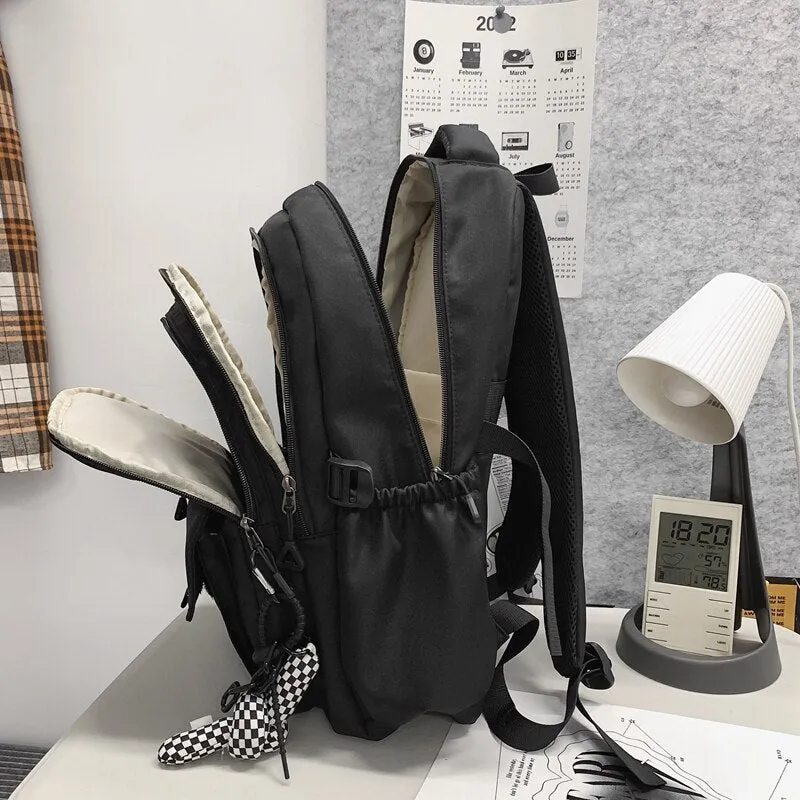 Sohiwoo Trendy Nylon School Backpack