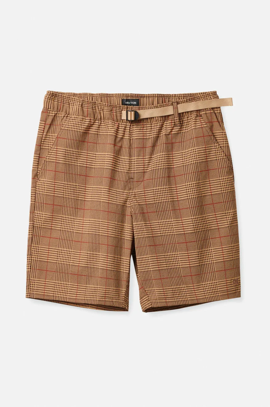 Steady Cinch Utility Short - Brown Houndstooth