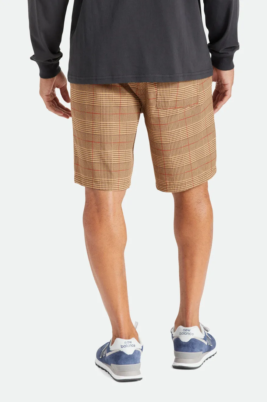 Steady Cinch Utility Short - Brown Houndstooth