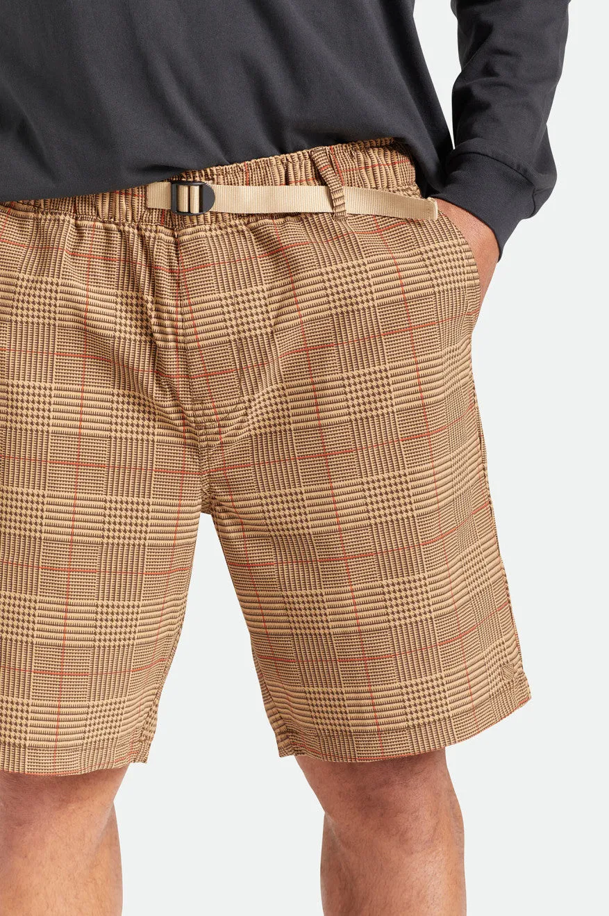 Steady Cinch Utility Short - Brown Houndstooth