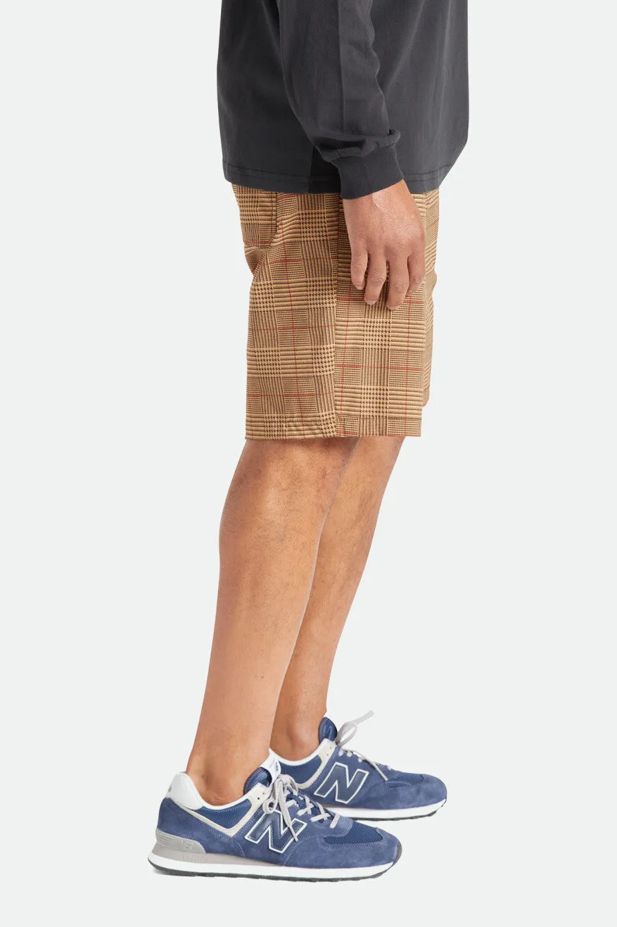 Steady Cinch Utility Short - Brown Houndstooth