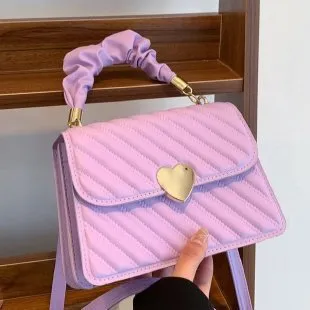 Stripes Heart Handbags/Sling Bags