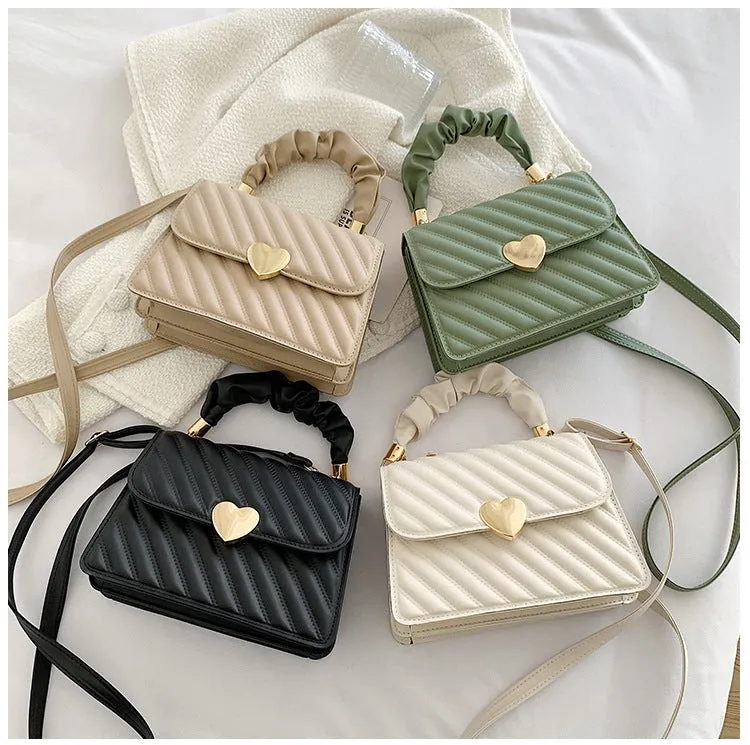 Stripes Heart Handbags/Sling Bags