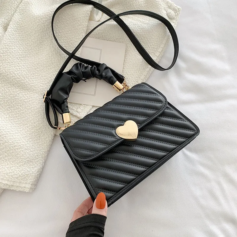 Stripes Heart Handbags/Sling Bags