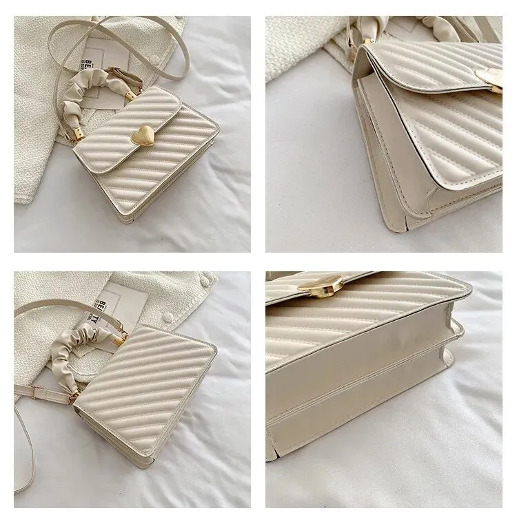 Stripes Heart Handbags/Sling Bags