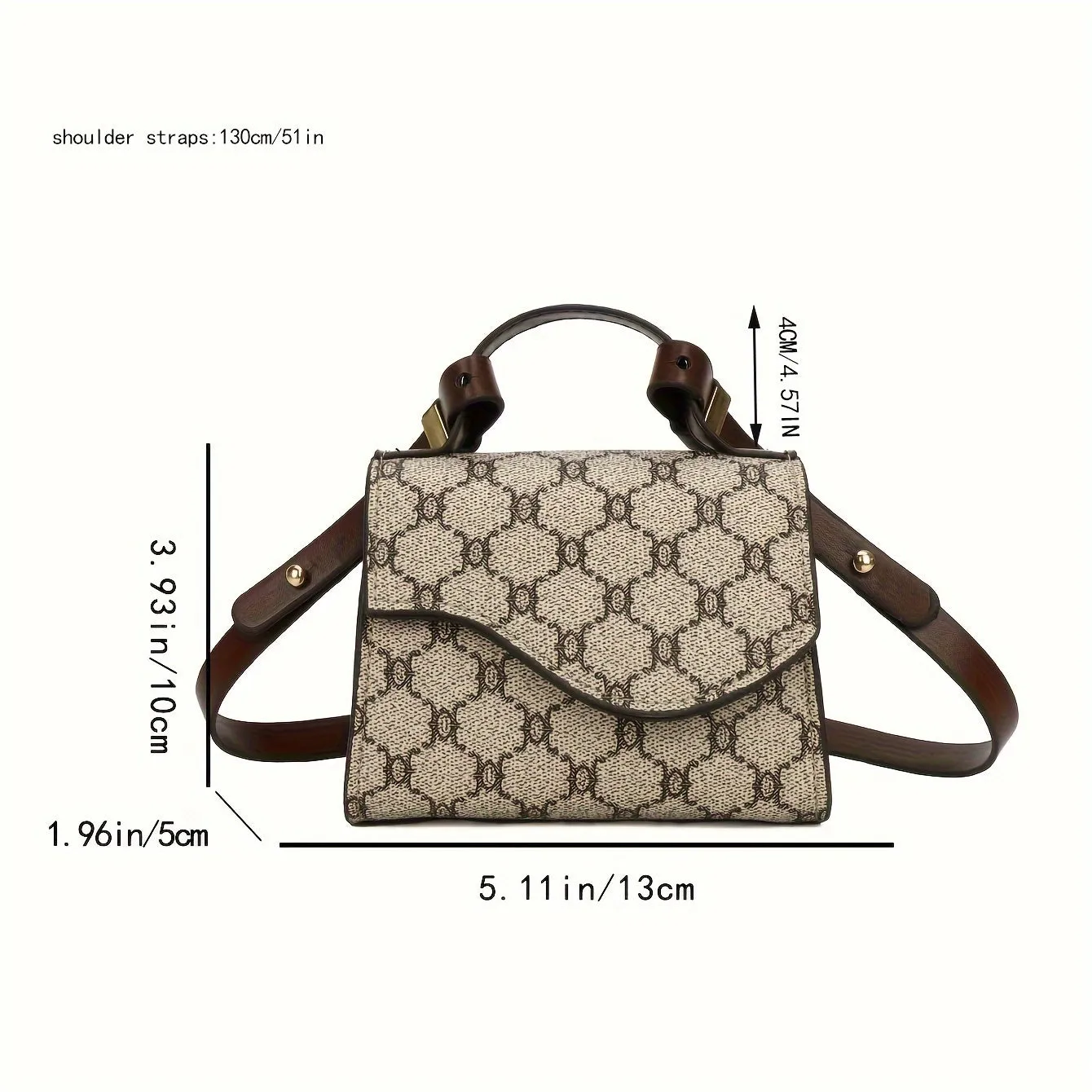 Stylish Mini Printed Bag Womens Flap Crossbody Purse Phone Excluded