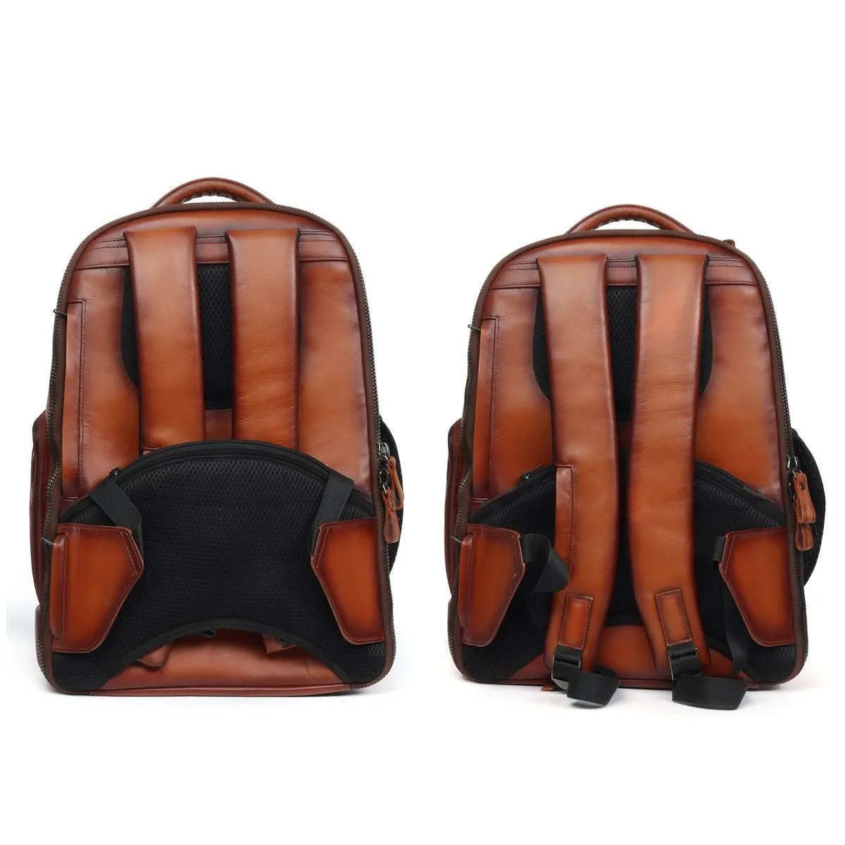 Super Functional Tan Leather Backpack by Brune & Bareskin