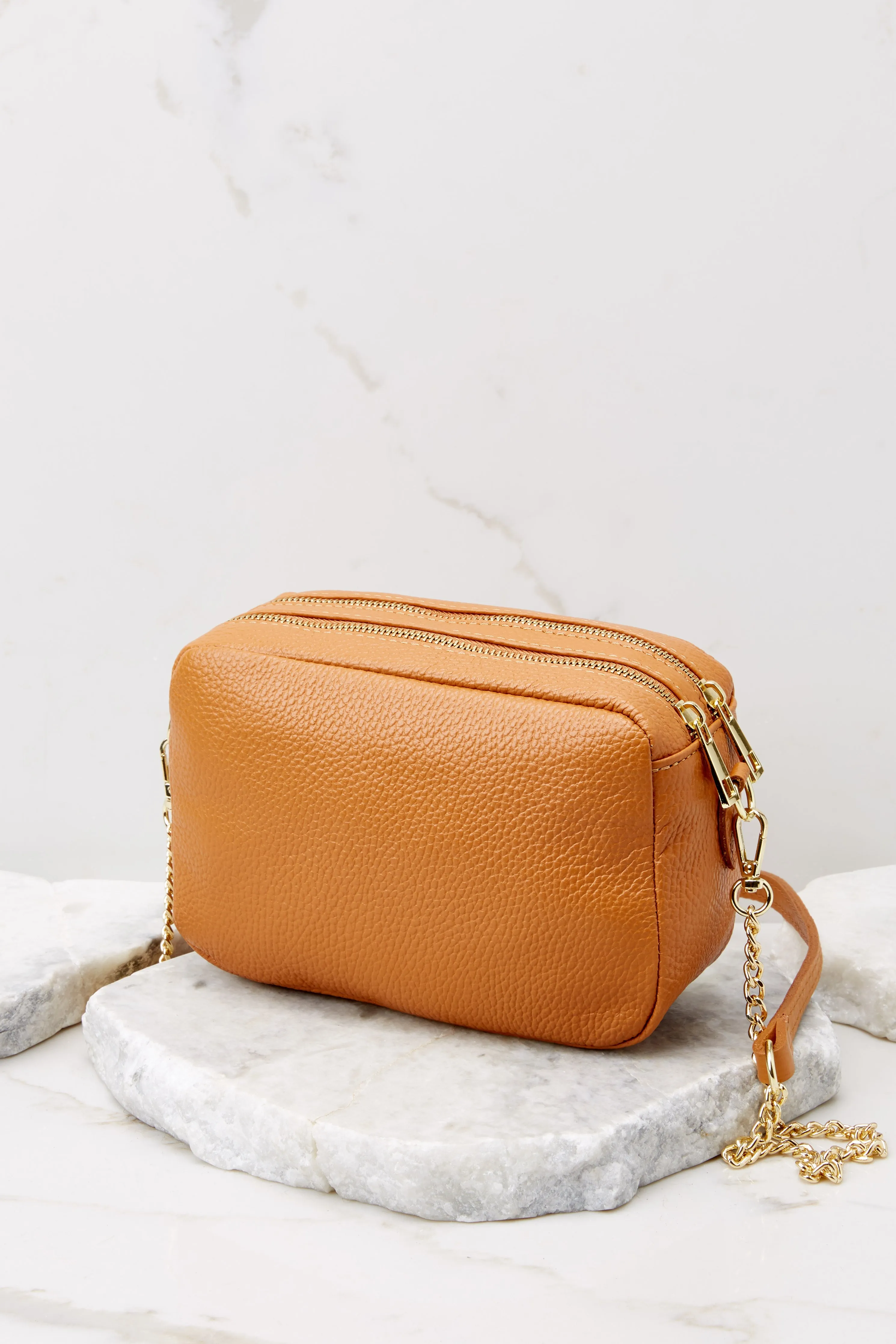 Too Chic Caramel Leather Bag