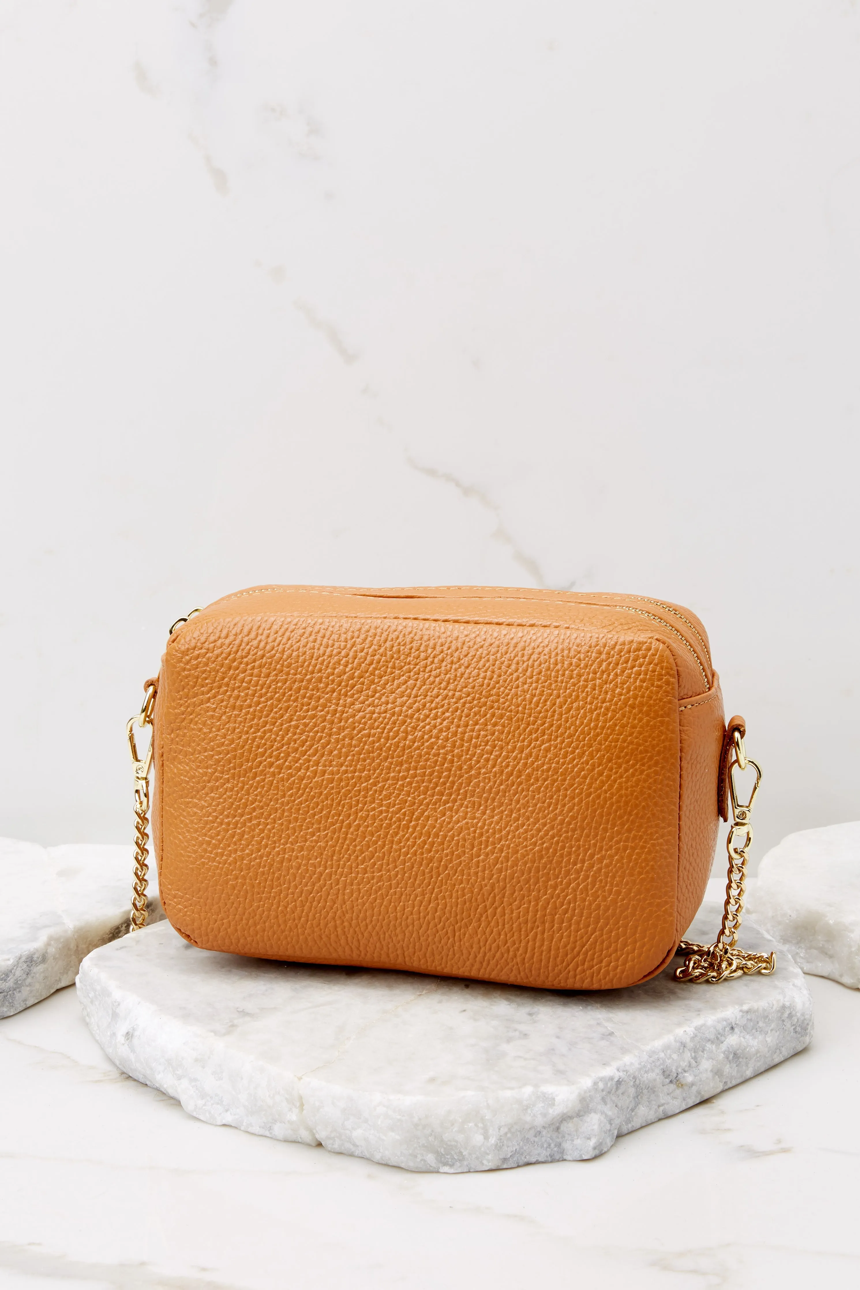 Too Chic Caramel Leather Bag