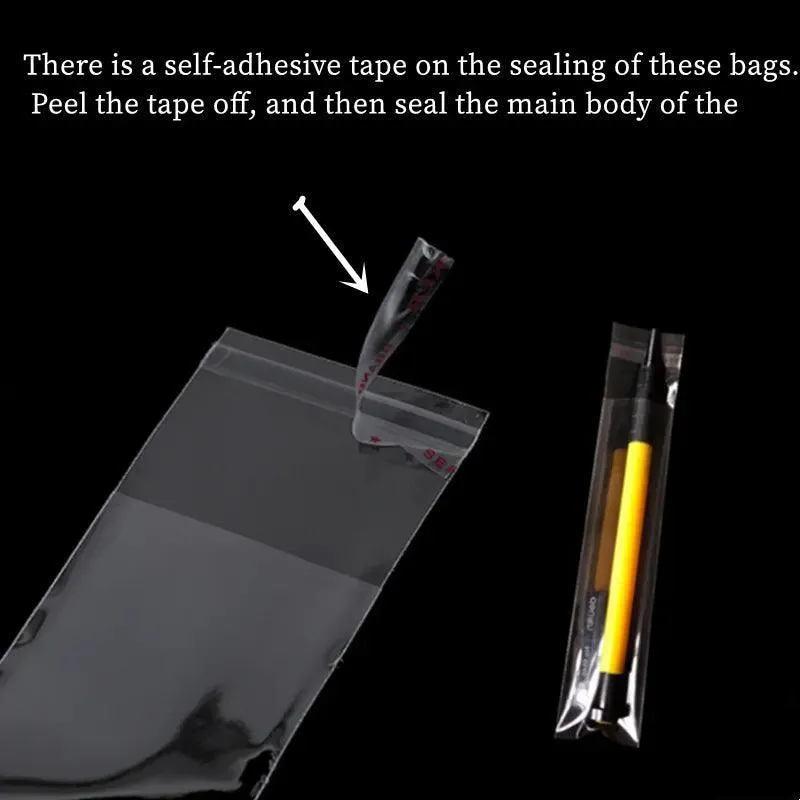 Transparent Self-Sealing Plastic Bags: Versatile Packaging for Jewelry, Candy & Gifts