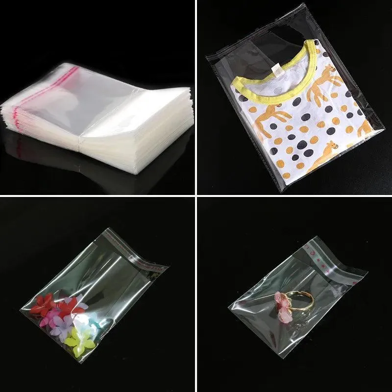 Transparent Self-Sealing Plastic Bags: Versatile Packaging for Jewelry, Candy & Gifts