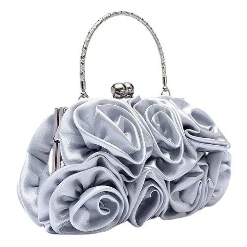 Trendy Elegant Ladies' Flower Pattern Clutch Handbags For Bridal Party