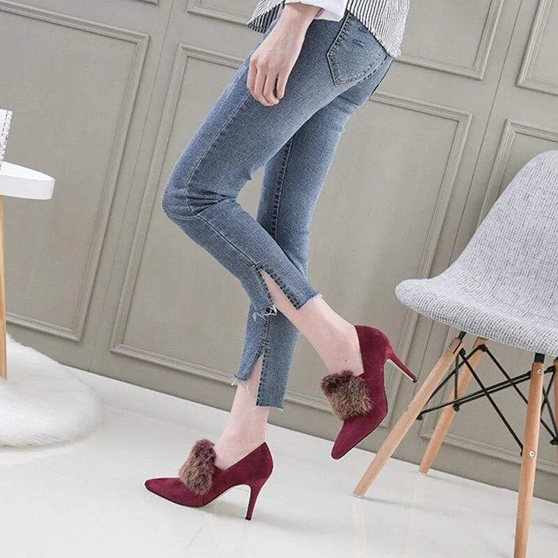 Trendy Faux High Heel Boots for Women