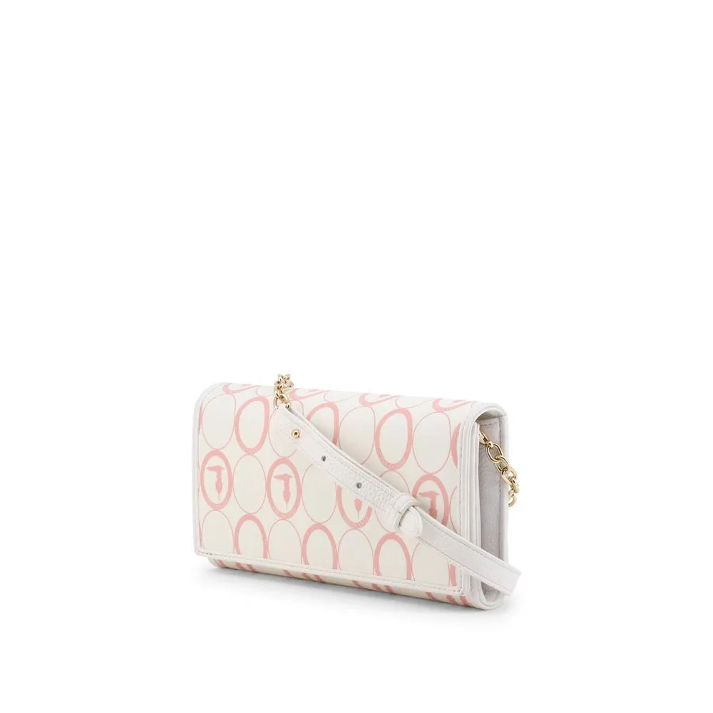 Trussardi White  Clutch Bag