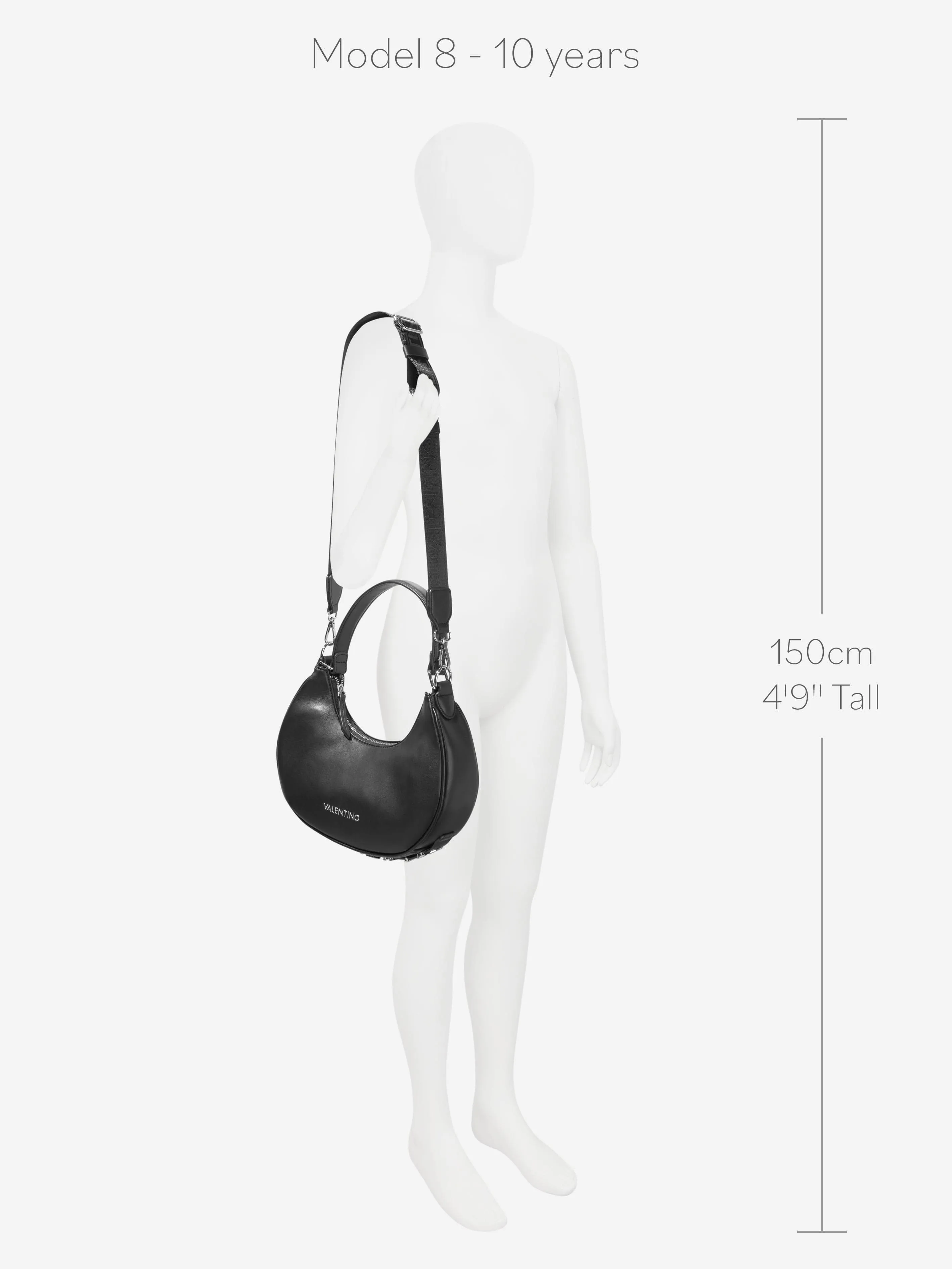 Valentino Girls Coconut Hobo Bag in Black