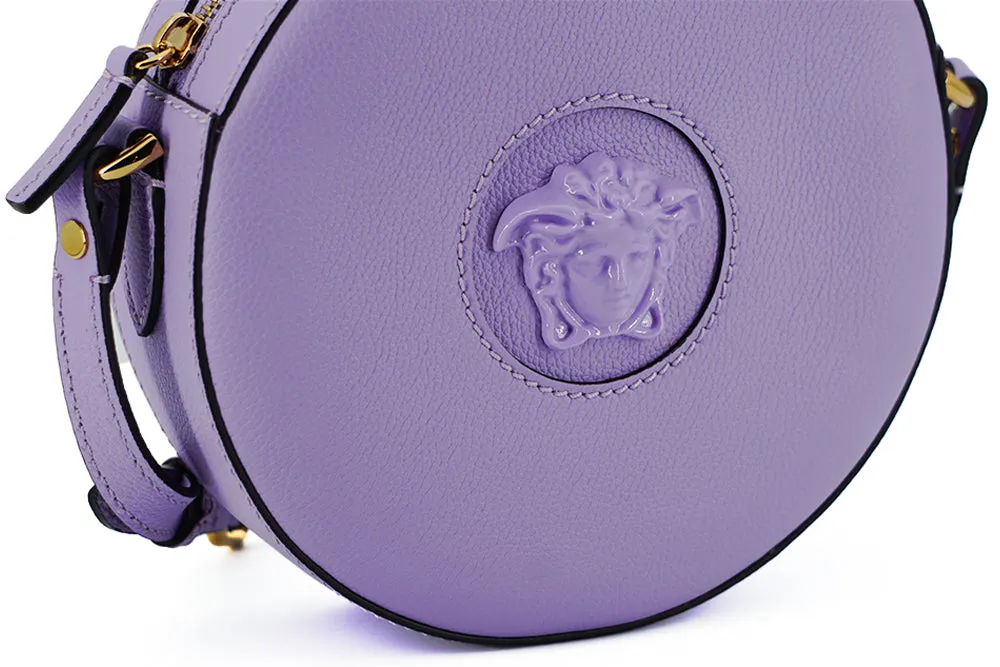 Versace Elegant Purple Round Shoulder Bag