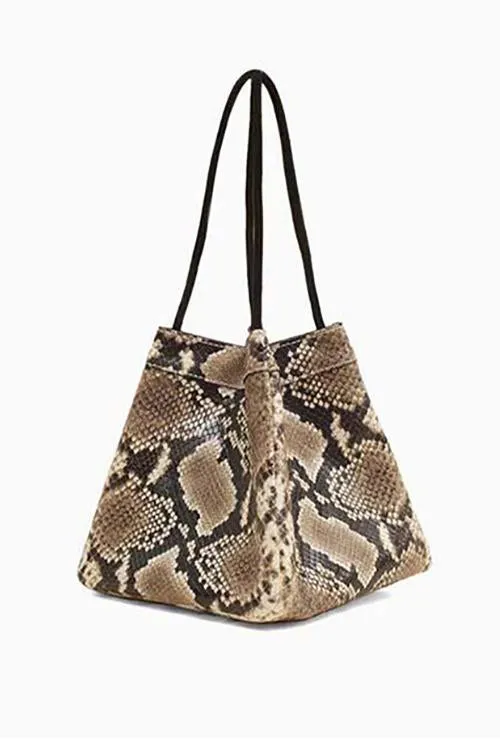 Vintage Snakeskin Bucket Bag