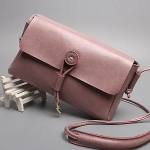 VogueVision Buttoned Elegance - Women Leather Bag