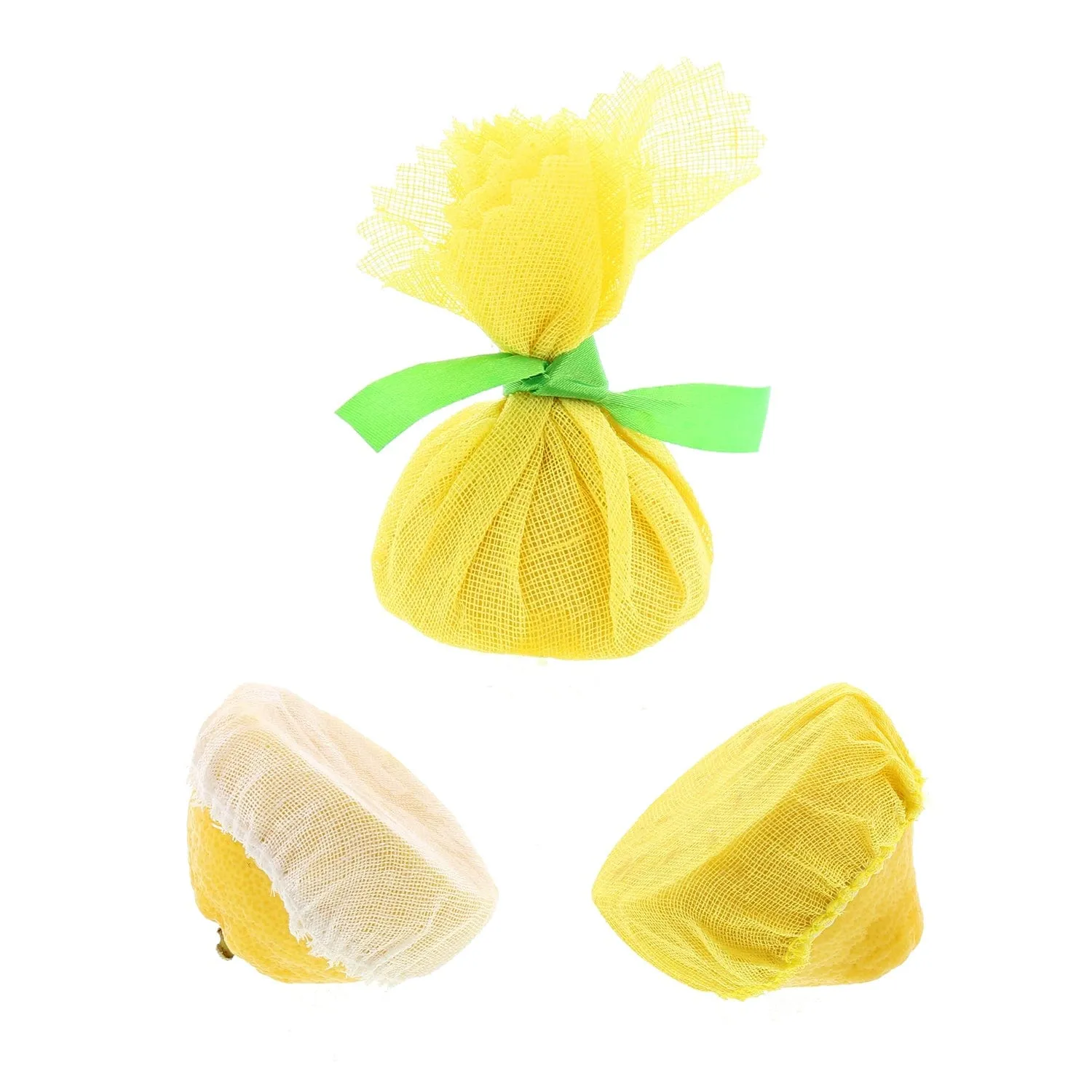 White Lemon Wedge Bags, Pack of 100