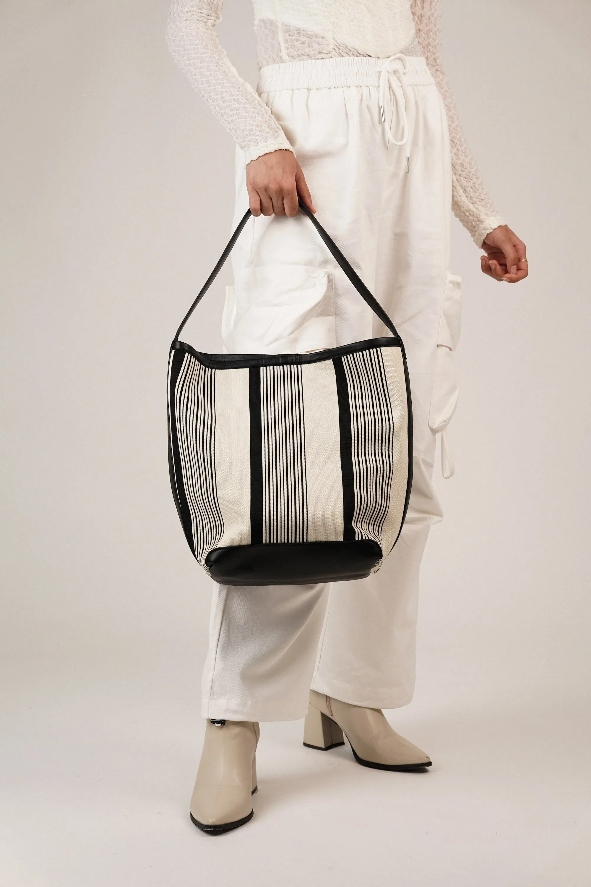 White Woven Street Bag