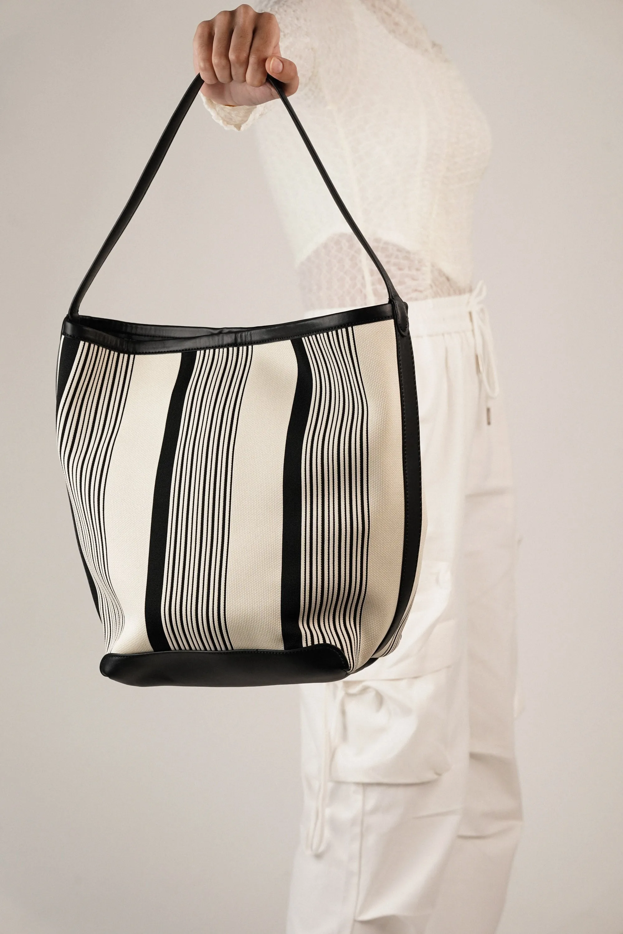 White Woven Street Bag