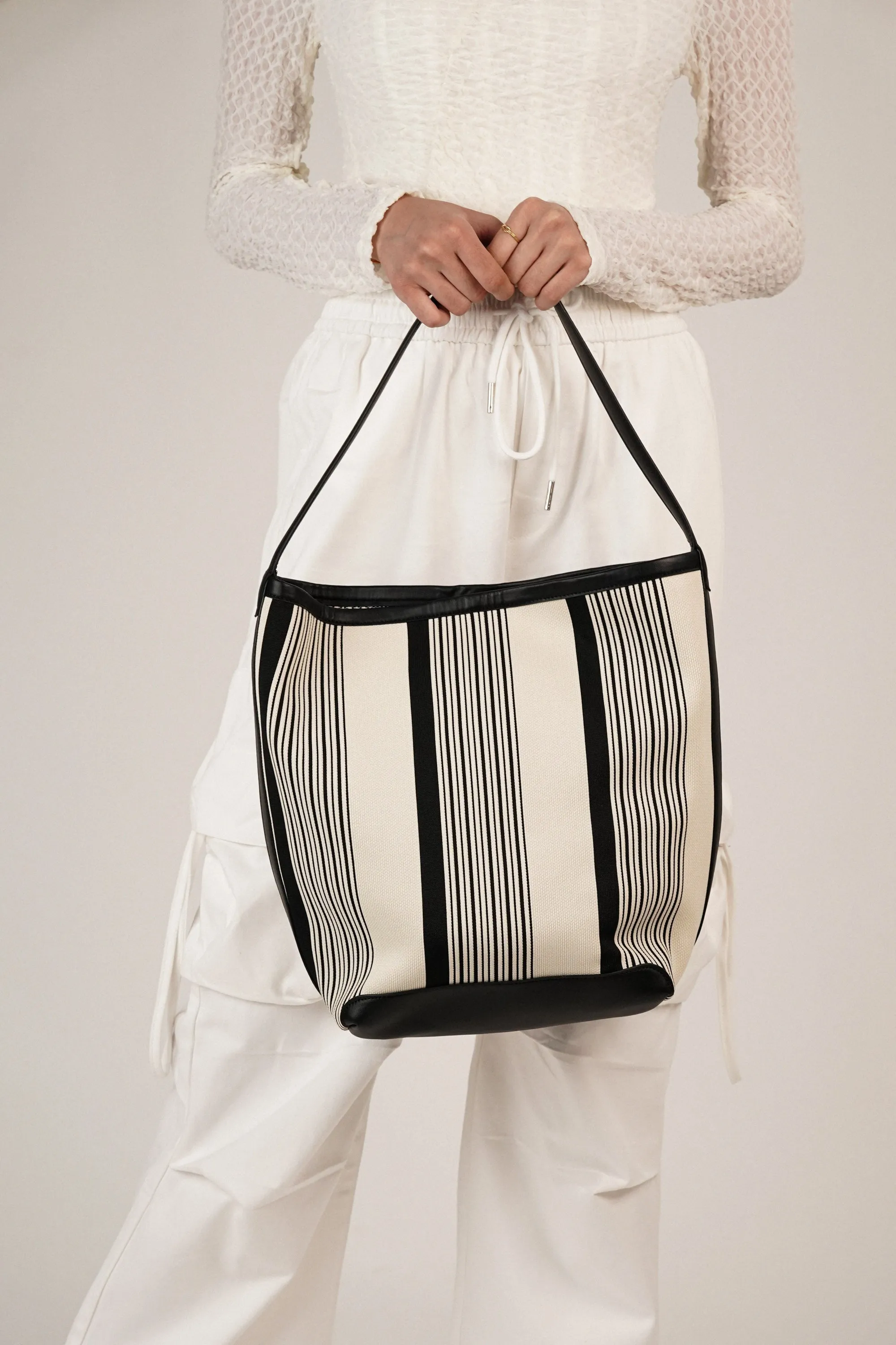 White Woven Street Bag