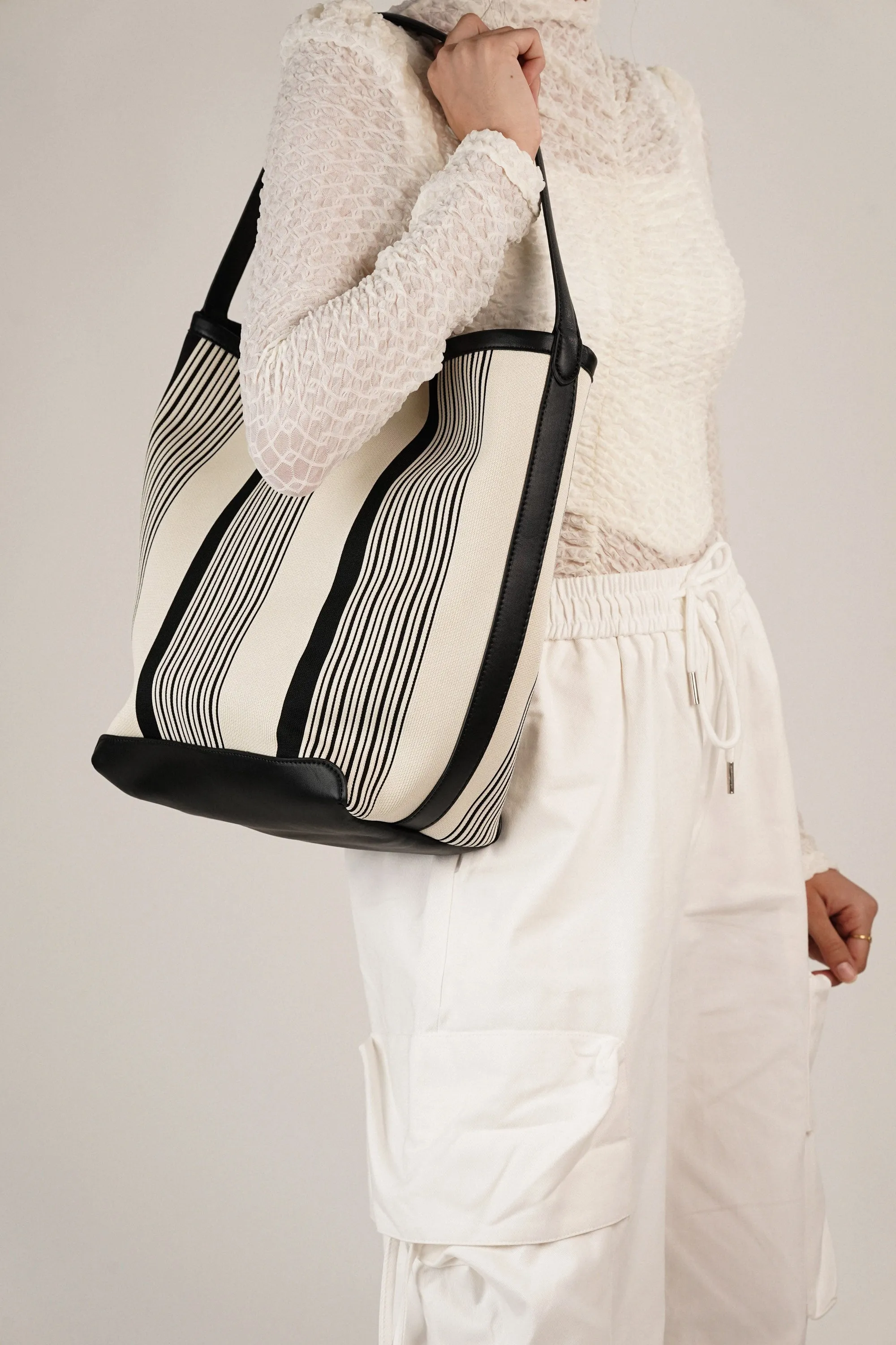 White Woven Street Bag