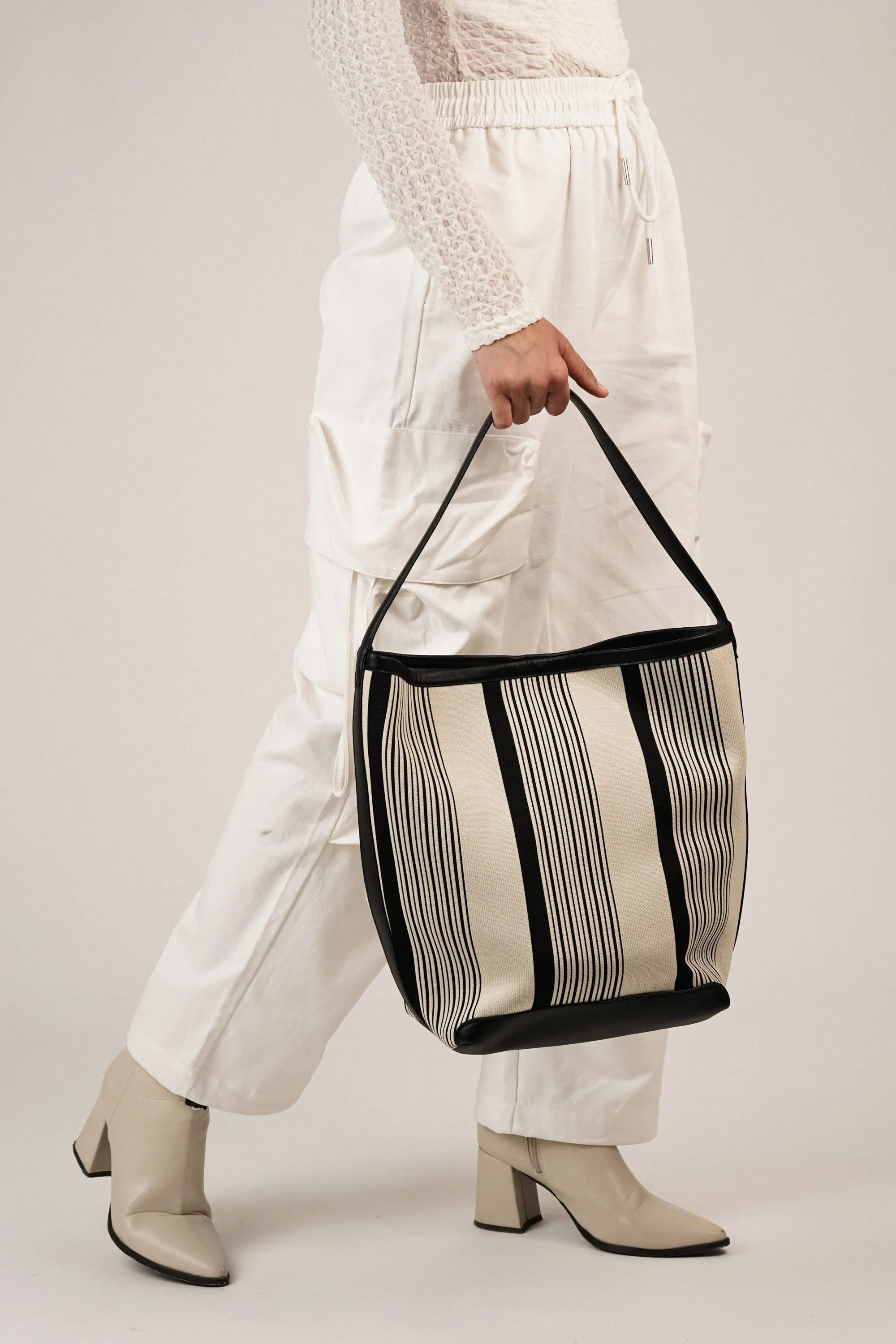 White Woven Street Bag