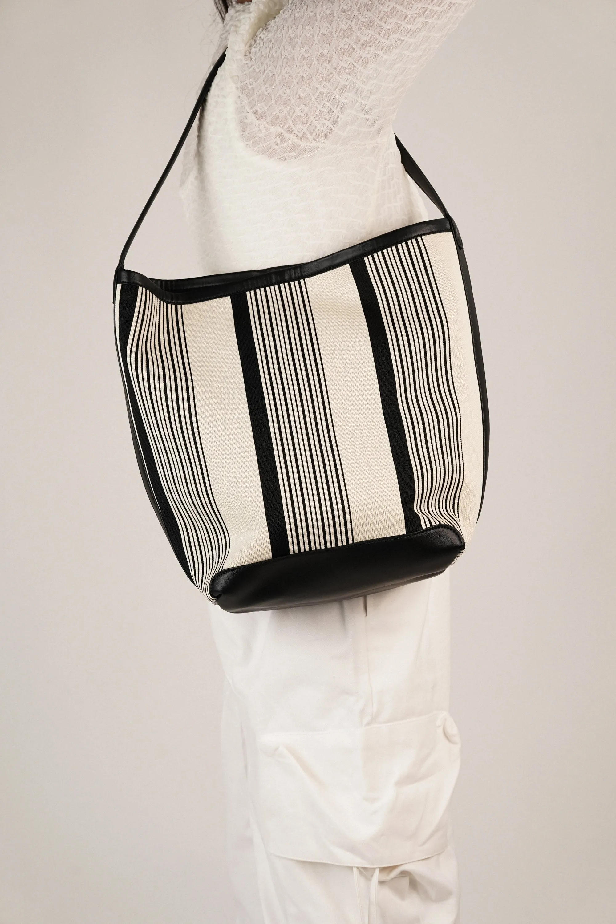 White Woven Street Bag