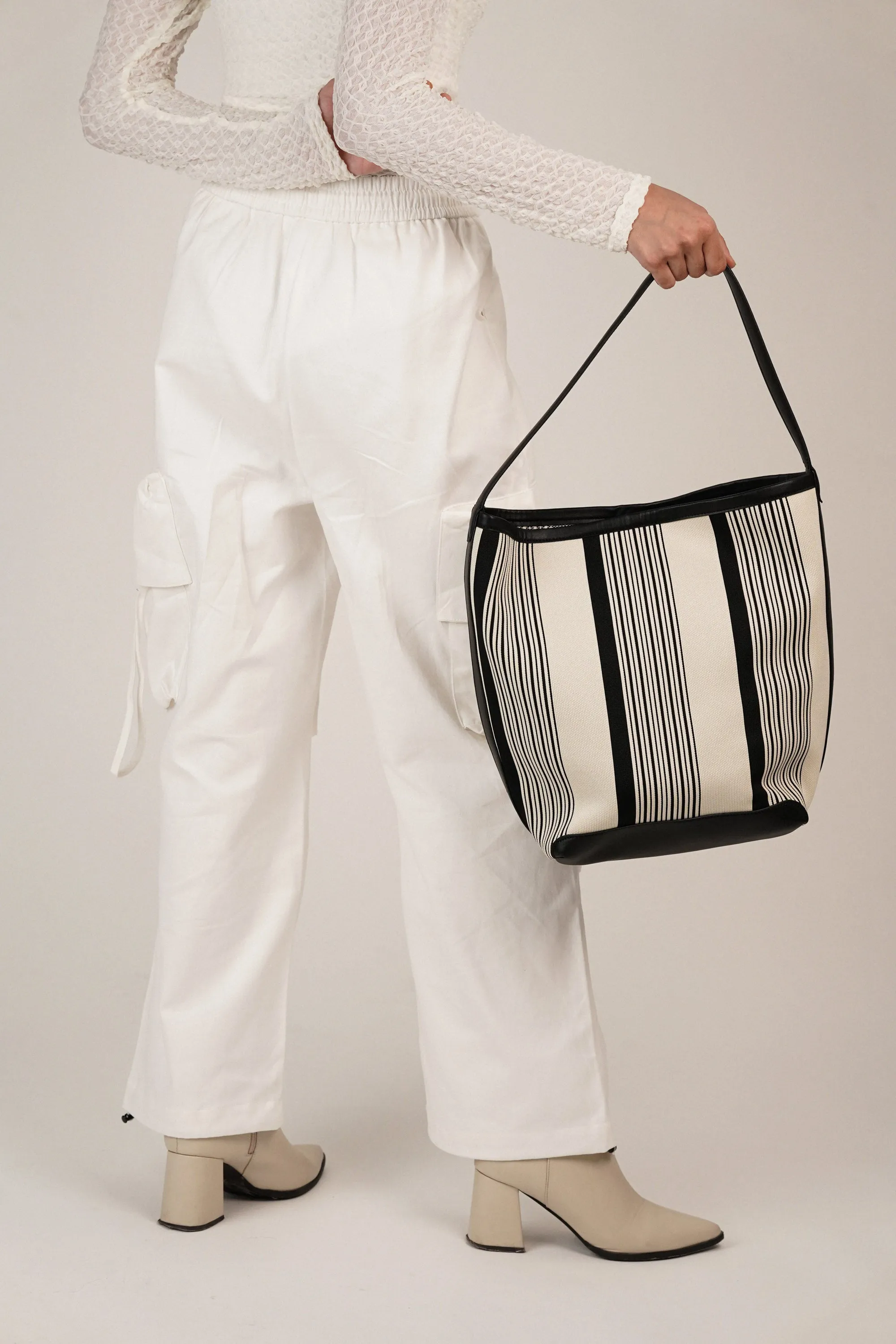 White Woven Street Bag