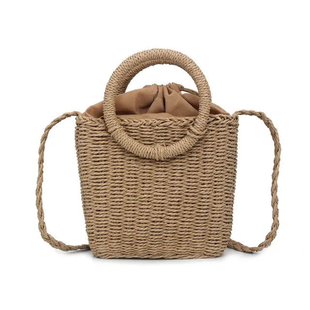 Women Straw Woven Handbag Versatile Crossbody Bags