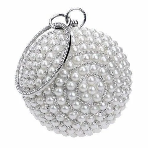 Women's Pearl Beaded Evening Bags  Pearl Beads Clutch Bags Handmade