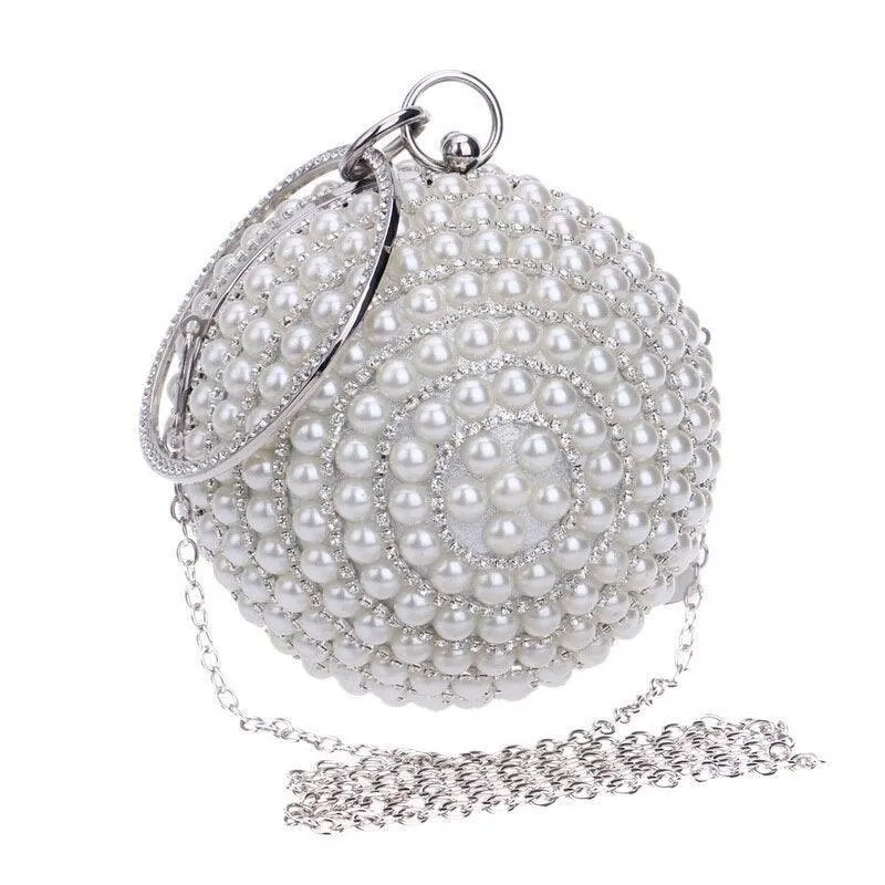 Women's Pearl Beaded Evening Bags  Pearl Beads Clutch Bags Handmade