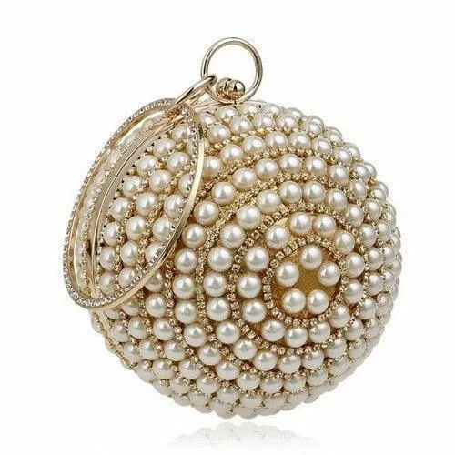 Women's Pearl Beaded Evening Bags  Pearl Beads Clutch Bags Handmade