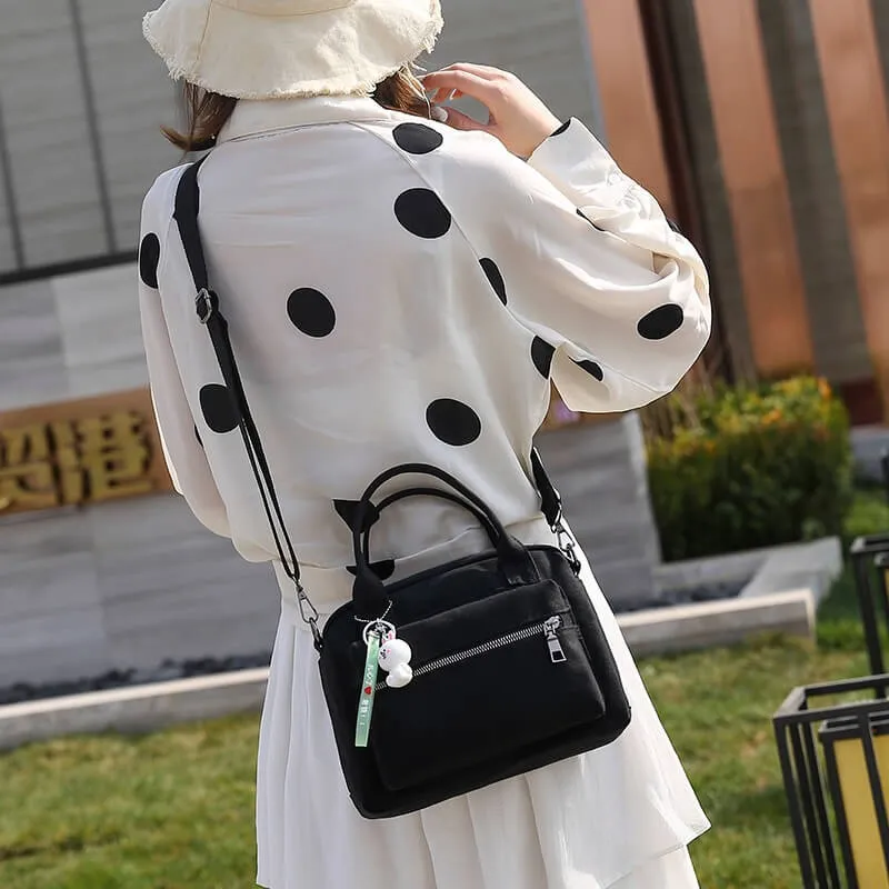 women's pure color cute chic fashion joker shoulder bag