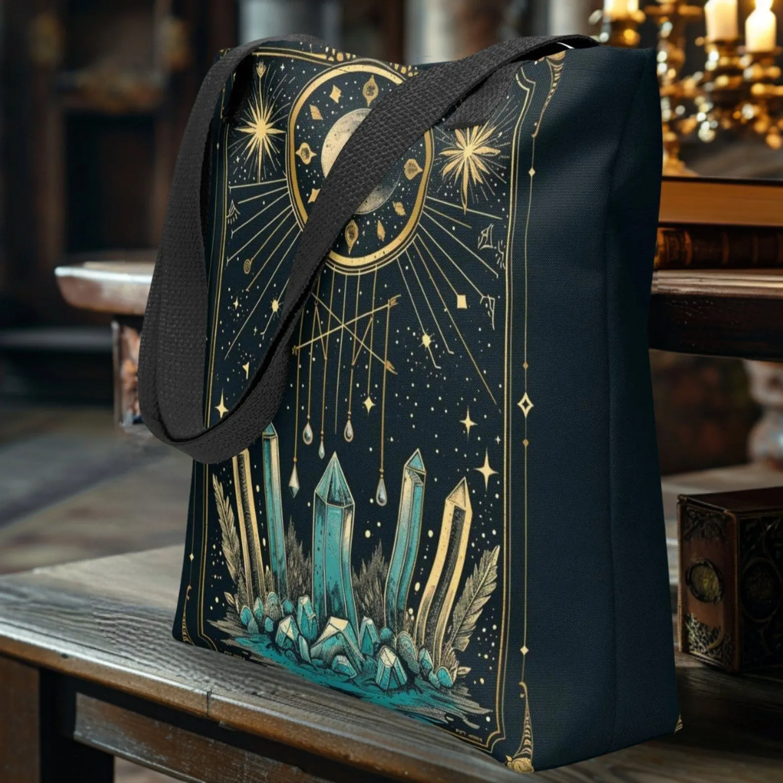 WSH - Crystal Skies Tarot - all over print gothic tote bag