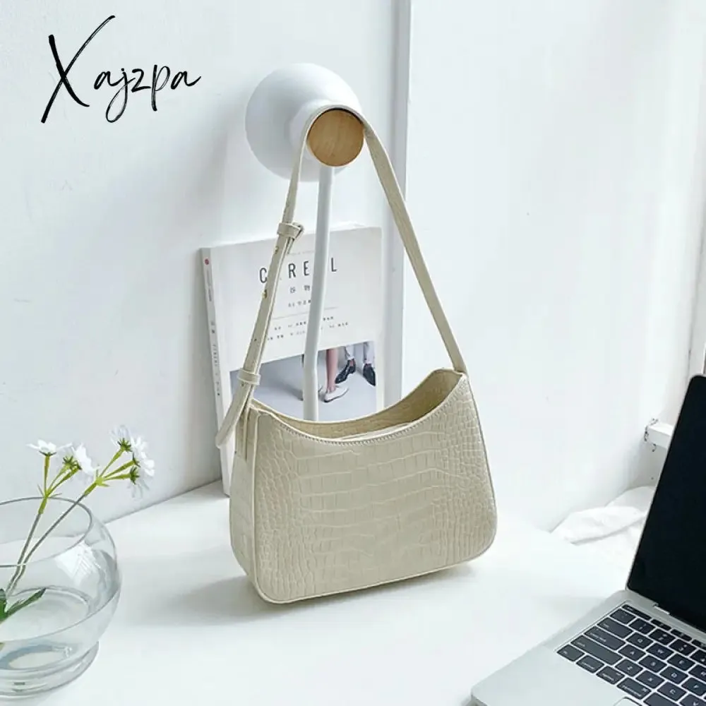 Xajzpa - Bags For Women Fashion Pu Leather Zipper Underarm Bag Ladies Simple Design Casual Travel Handbag Bolsas