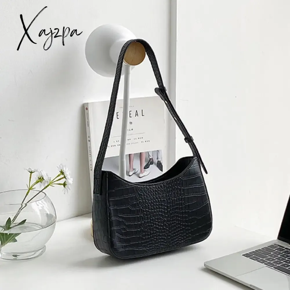 Xajzpa - Bags For Women Fashion Pu Leather Zipper Underarm Bag Ladies Simple Design Casual Travel Handbag Bolsas