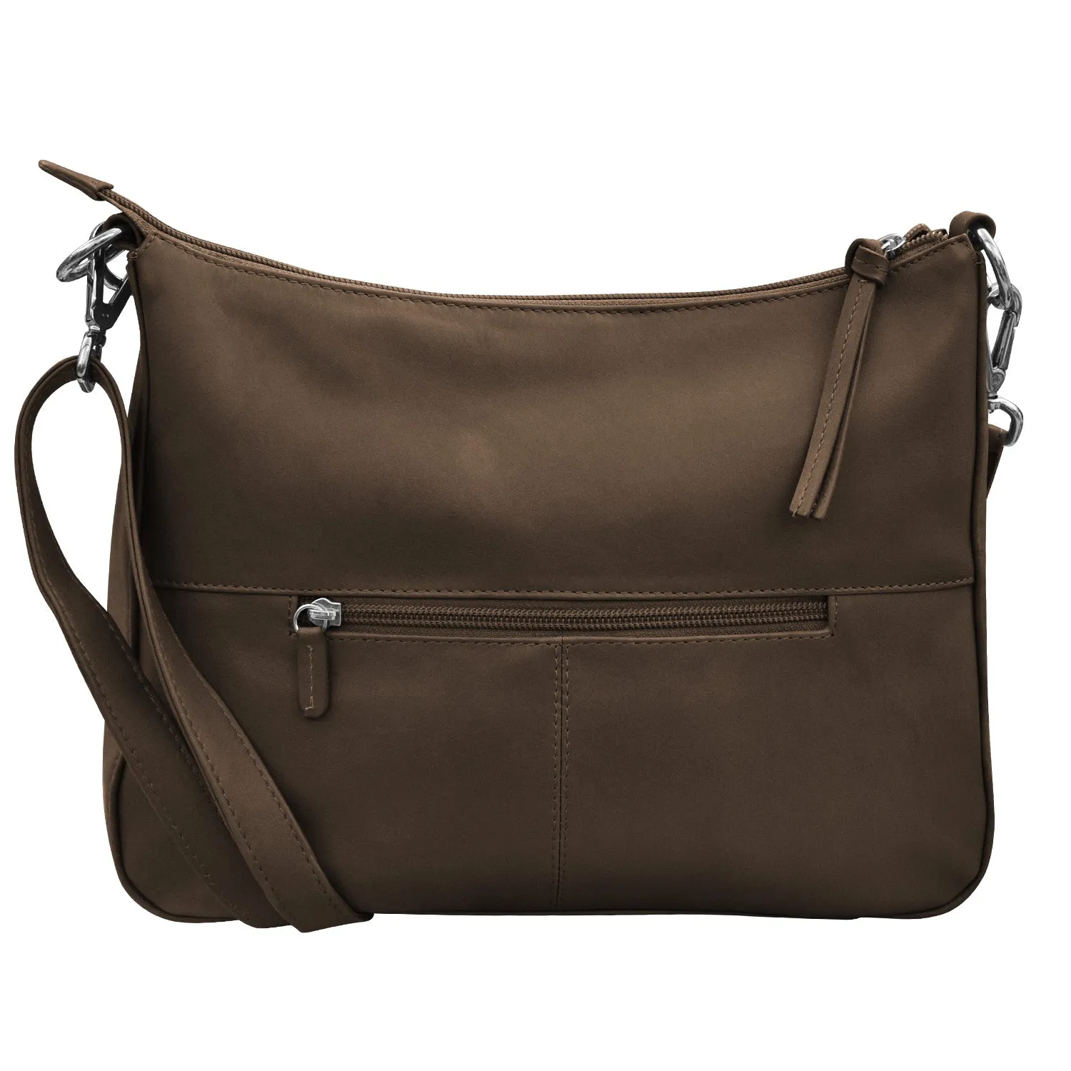 Zip Top Hobo with Two Detachable Straps